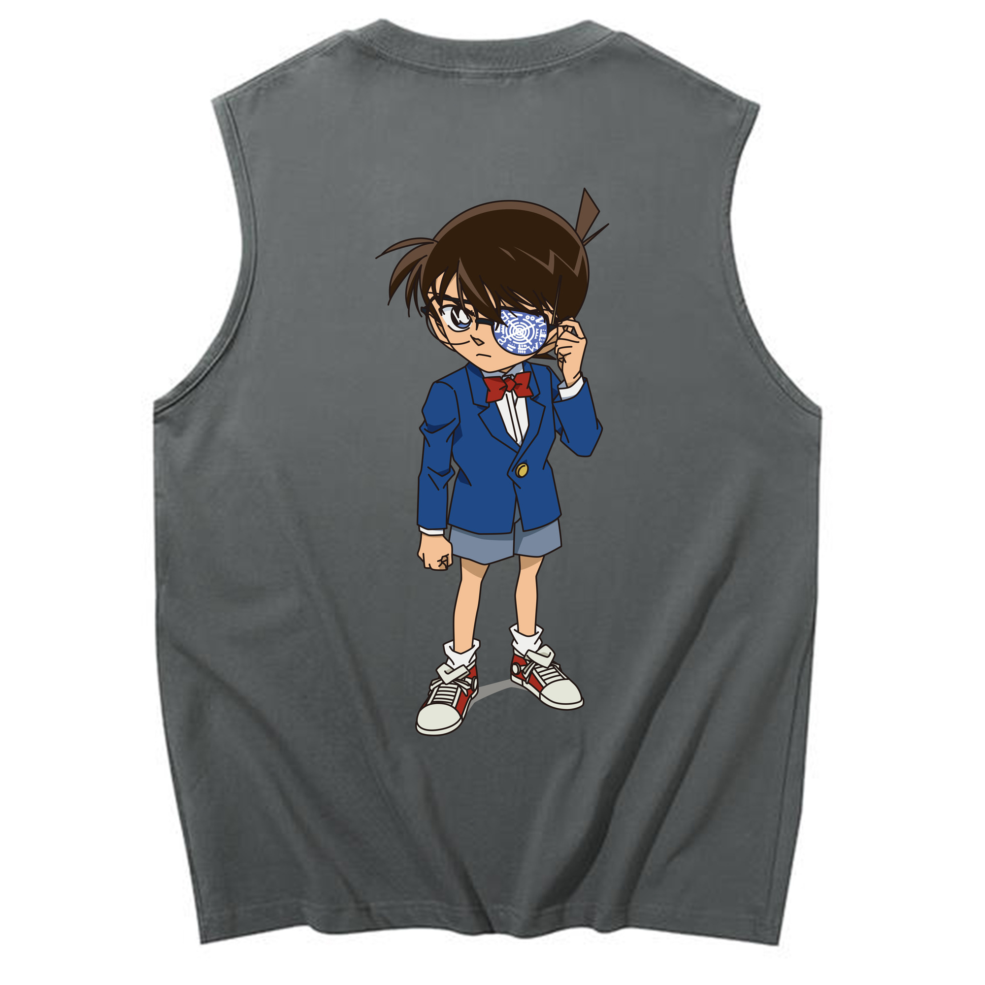 （画像用） 名探偵コナン 江戸川 コナン Detective Conan Conan Edogawa コットン100％タンクトップ（背面プリント）